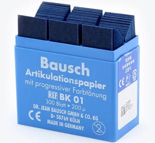 Bausch Articulating Paper Blue Thin 300 Strips #BK-01
