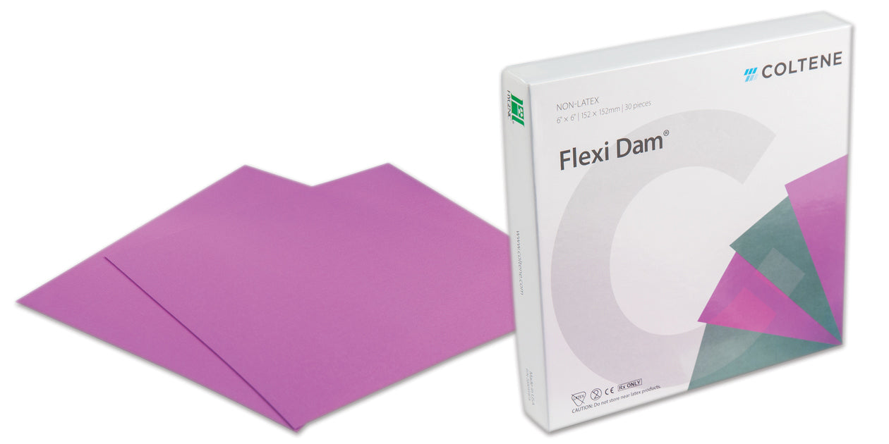 Coltene Hygenic, FlexiDam 6"x6" Rubber Dam Non Latex 30/Box #H09945