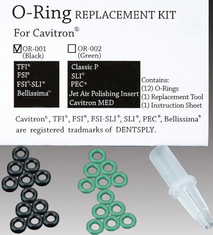 O-Ring for Cavitron Ultrasonic Scaler Insert Replacement Kit OR-001 , Black -12/Pk