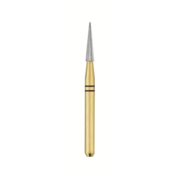 (Safe End) Composite Contour Finishing Gold Burs Carbides Needle 20 Blades 10/Pk (SE3-SE4-SE6-SE8-SE9)