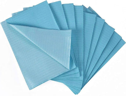 Disposable Dental Patient Bibs 500/Box 2/Ply Tissue+1 Ply Poly