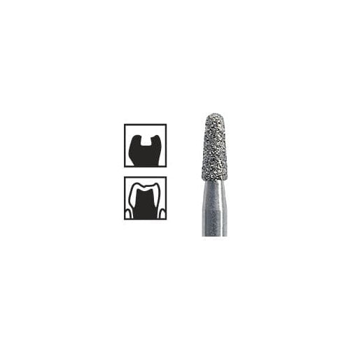 NTI Diamond Bur Friction Grip Coarse Round End Taper Chamfer  849-025C 5/Pk