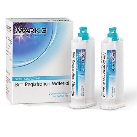 Mark3 Bite Registration VPS Impression Materials Fast Set 2x50ml Cart