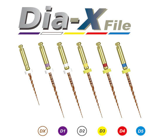 Dia-X File NiTi Rotary Files 21mm Assorted 4/Pk #571-191