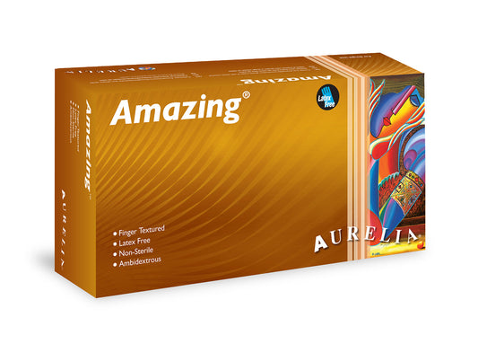 Aurelia-Amazing Nitrile Exam Powder Free Gloves Medium Size ,Purple, 300/Box #92886