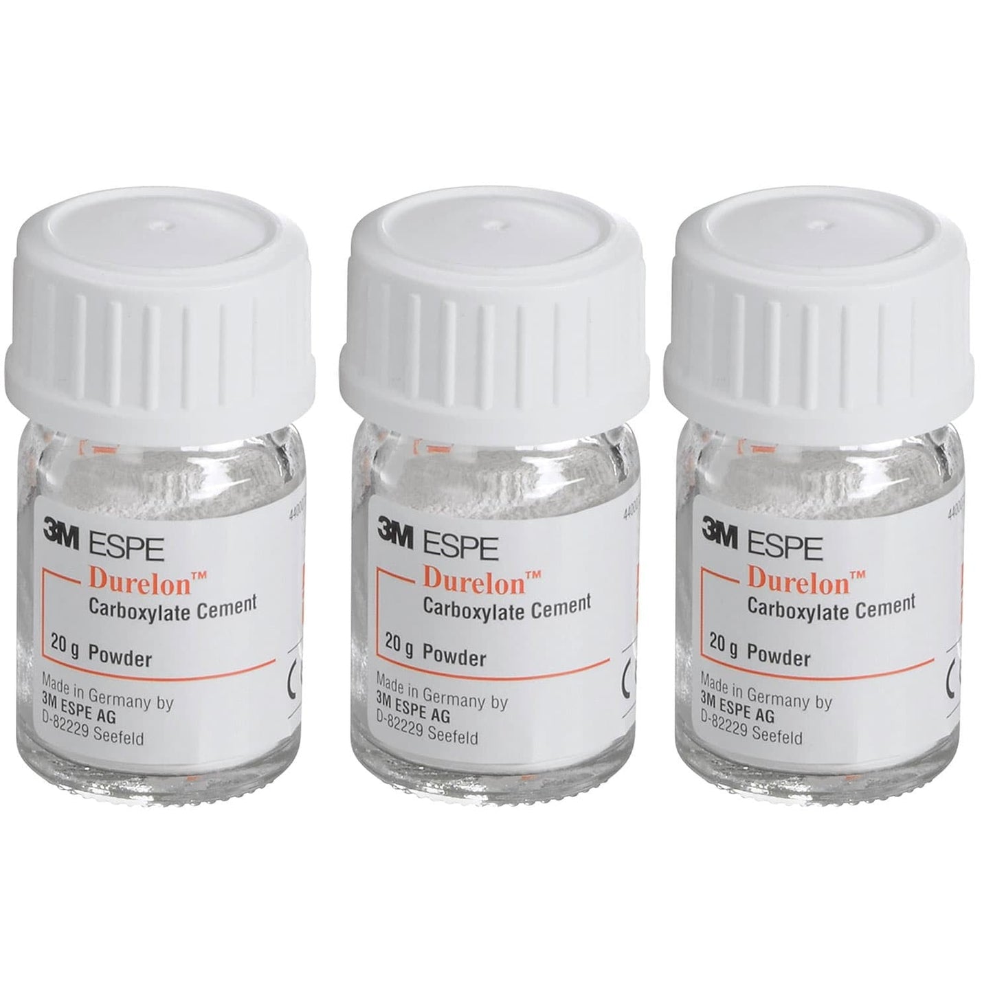 Durelon Carboxylate Luting Cement Powder Refill, 3x20gm #38236 -Liquid 40ml #38216