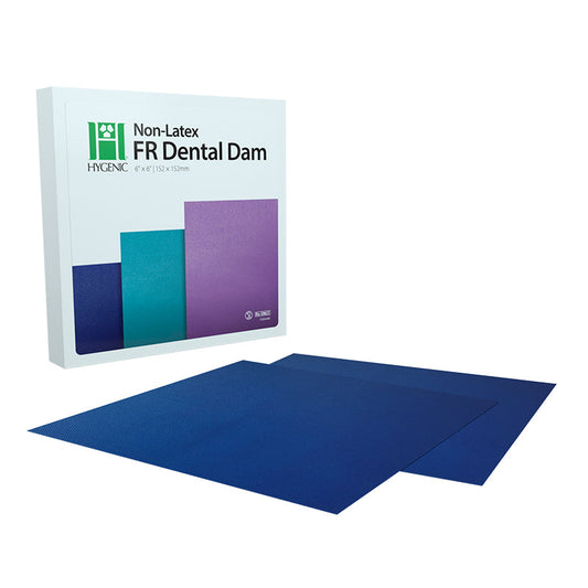(Buy 3 Get 1 Free) Hygenic, FlexiDam 6"x6"  FR Rubber Dental Dam Non Latex 30/Box #H09945 #15482