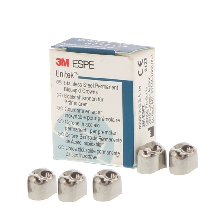 (Buy 15 Get $50 G Card)3M-Pedo Crowns Stainless Steel Primary Refill 5/Pk (DUL-DUR-DLL-DLR-EUL-EUR-ELL-ELR)